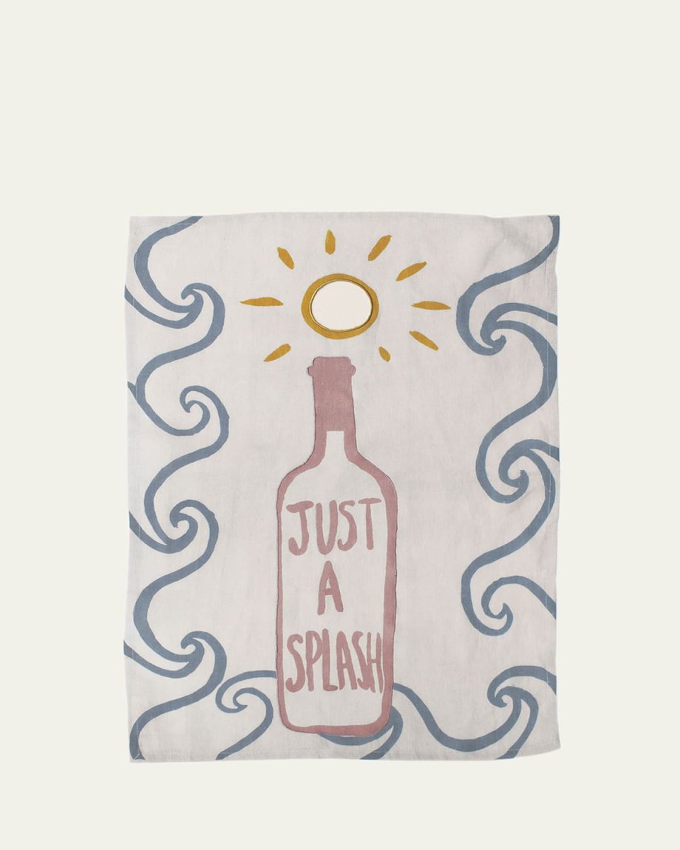 Just a Splash Linen Tea Towel